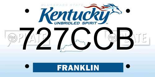 727CCB Kentucky License Plate