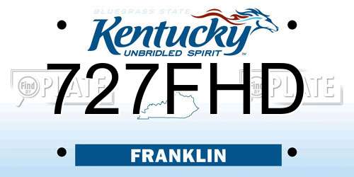 727FHD Kentucky License Plate