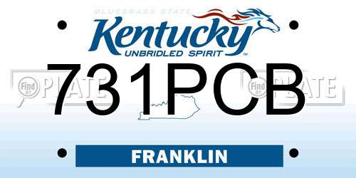 731PCB Kentucky License Plate