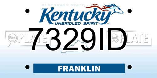 7329ID Kentucky License Plate