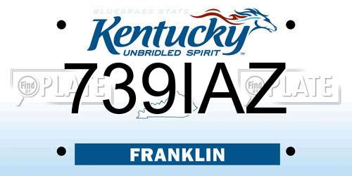 739IAZ Kentucky License Plate