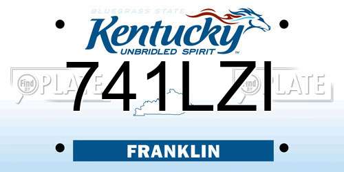 741LZI Kentucky License Plate