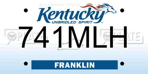 741MLH Kentucky License Plate