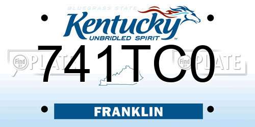 741TC0 Kentucky License Plate