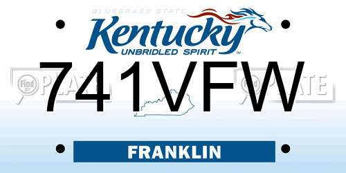 741VFW Kentucky License Plate
