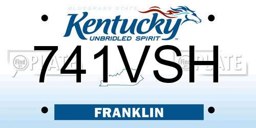 741VSH Kentucky License Plate