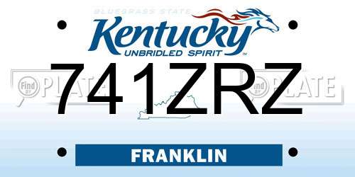 741ZRZ Kentucky License Plate