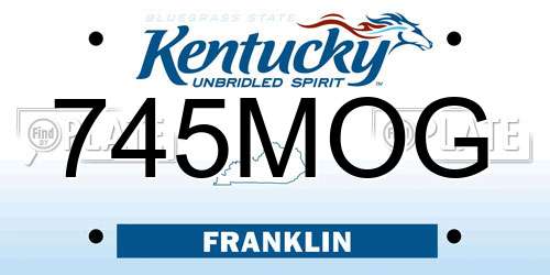 745MOG Kentucky License Plate