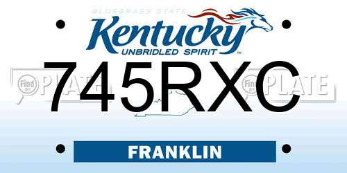 745RXC Kentucky License Plate