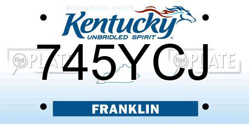 745YCJ Kentucky License Plate