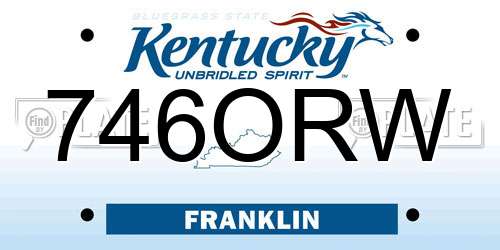 746ORW Kentucky License Plate