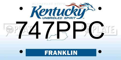 747PPC Kentucky License Plate
