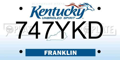 747YKD Kentucky License Plate