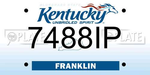 7488IP Kentucky License Plate