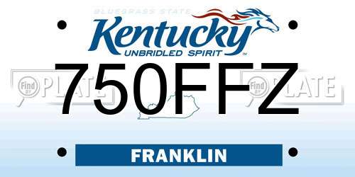 750FFZ Kentucky License Plate