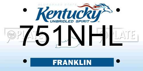 751NHL Kentucky License Plate