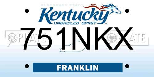 751NKX Kentucky License Plate