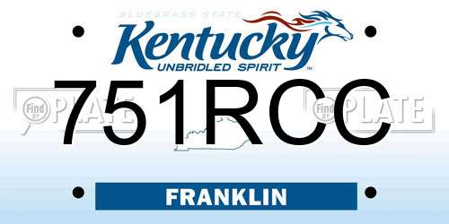 751RCC Kentucky License Plate