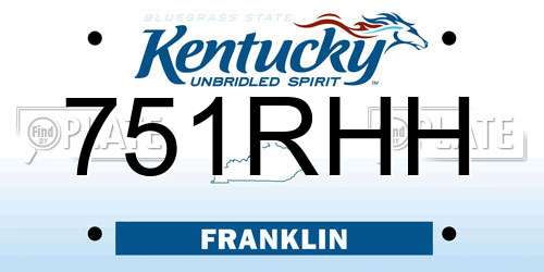 751RHH Kentucky License Plate