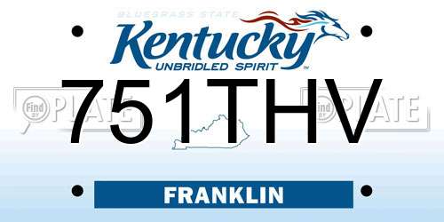 751THV Kentucky License Plate