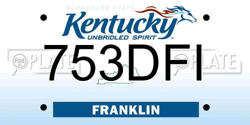 753DFI Kentucky License Plate