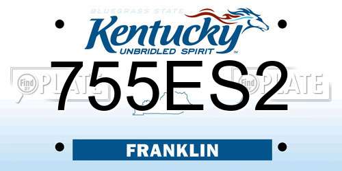 755ES2 Kentucky License Plate