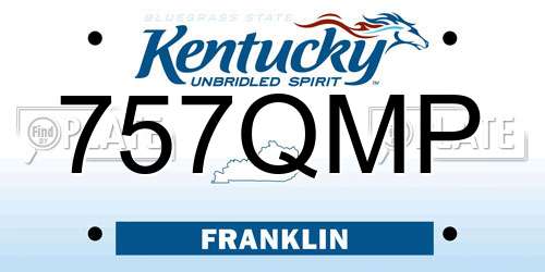 757QMP Kentucky License Plate