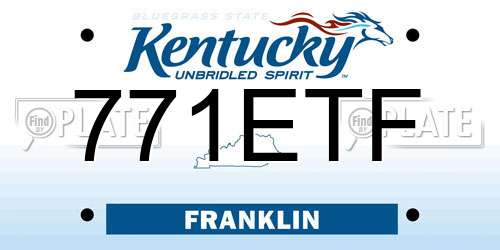 771ETF Kentucky License Plate