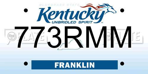 773RMM Kentucky License Plate