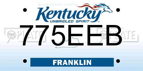 775EEB Kentucky License Plate