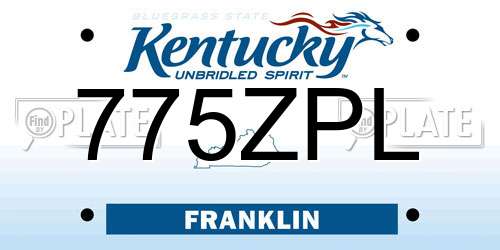 775ZPL Kentucky License Plate