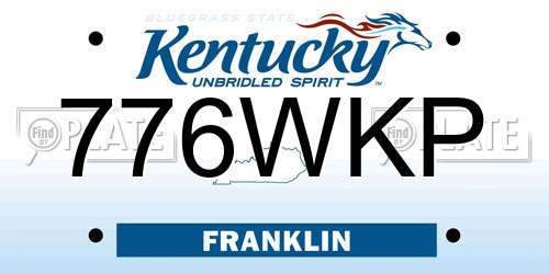 776WKP Kentucky License Plate