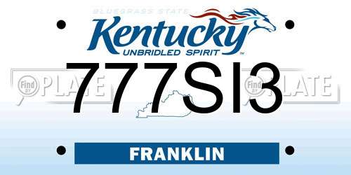 777SI3 Kentucky License Plate
