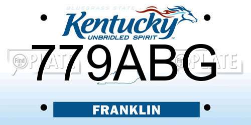 779ABG Kentucky License Plate