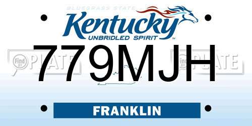 779MJH Kentucky License Plate