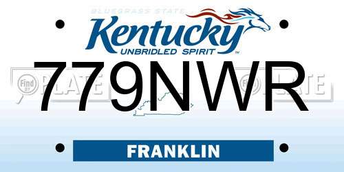 779NWR Kentucky License Plate