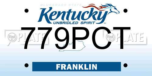 779PCT Kentucky License Plate