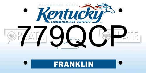 779QCP Kentucky License Plate