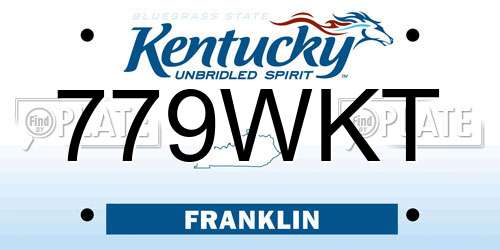 779WKT Kentucky License Plate