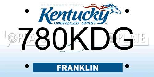 780KDG Kentucky License Plate