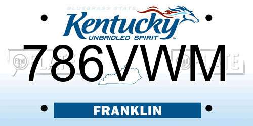 786VWM Kentucky License Plate