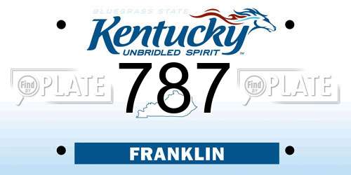 787 Kentucky License Plate