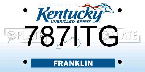 787ITG Kentucky License Plate