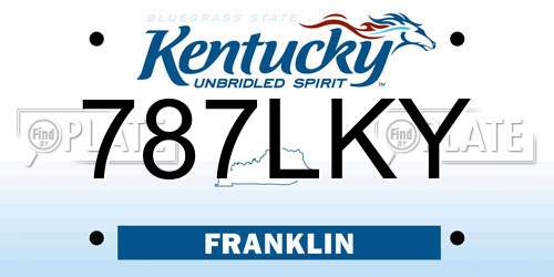 787LKY Kentucky License Plate