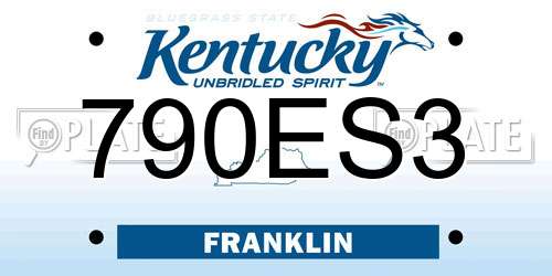 790ES3 Kentucky License Plate