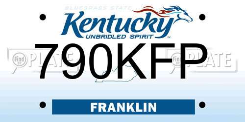 790KFP Kentucky License Plate