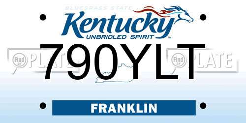 790YLT Kentucky License Plate
