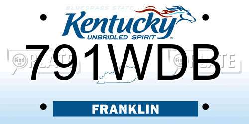 791WDB Kentucky License Plate