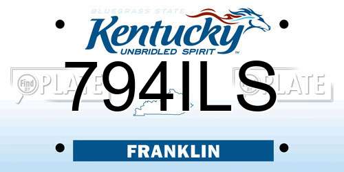 794ILS Kentucky License Plate
