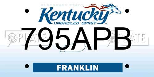 795APB Kentucky License Plate